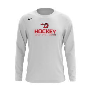 Nike Dri-Fit Manche Longue (Blanc)