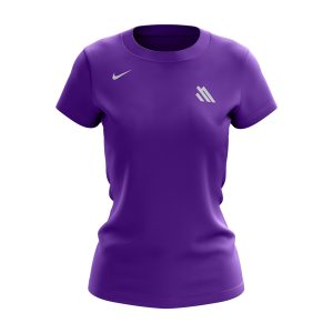 NIKE CORE SS COTON CREW - FEMME - MAUVE