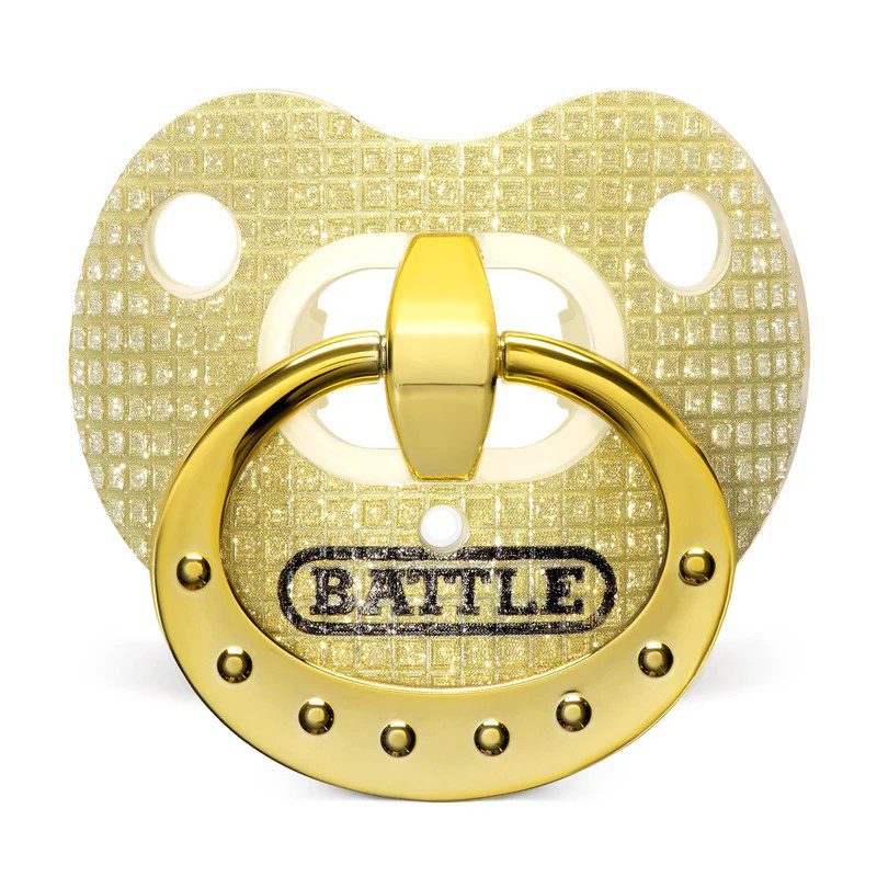 Battle Oxygen 3D Diamonds Binky Mouthguard (Or)