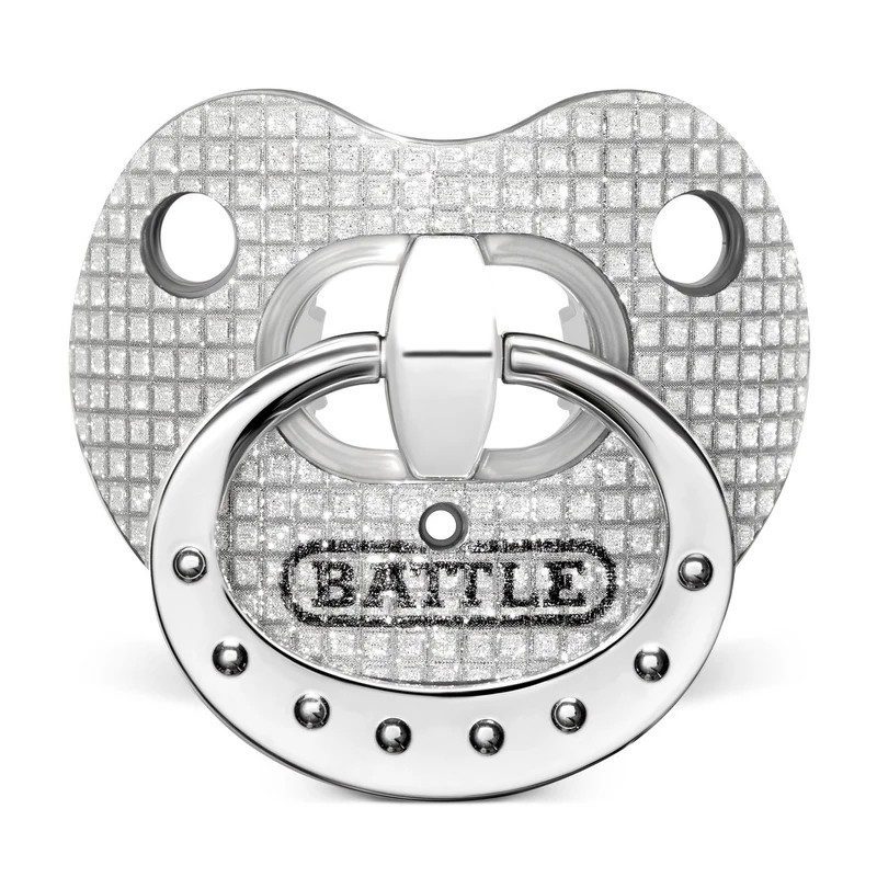 Battle Oxygen 3D Diamonds Binky Mouthguard (Argent)