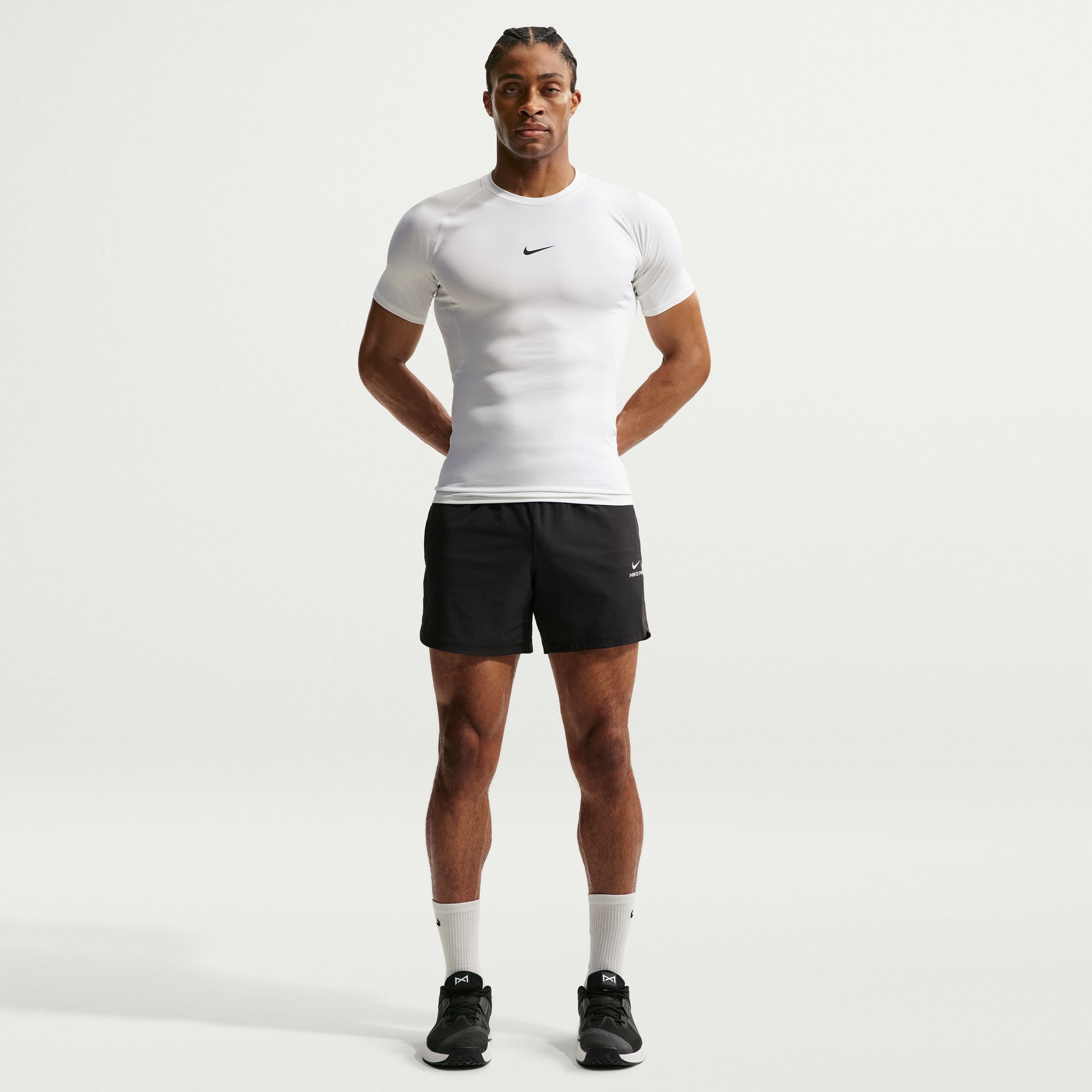 Nike Pro Tight Short Sleeve Shirt (Blanc)