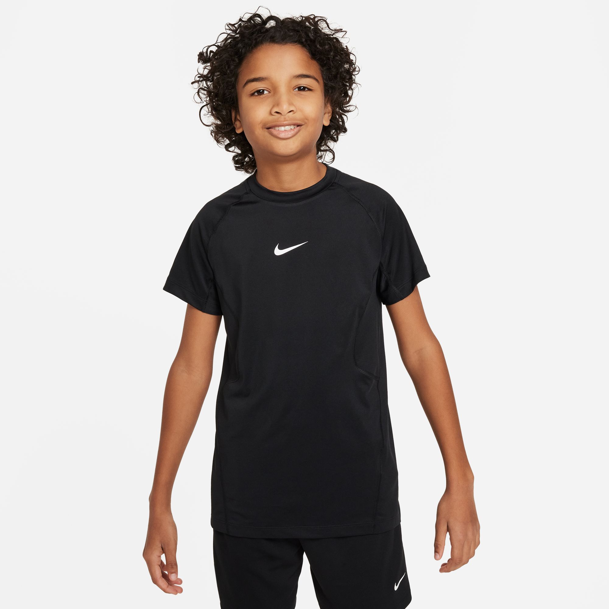 Nike Pro Boys Short Sleeve Shirt (Noir)
