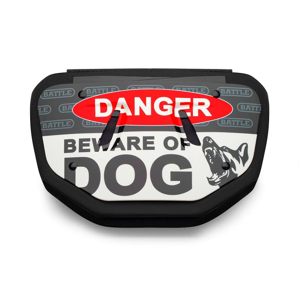 Battle Football Backplate BEWARE OF DOG (Noir)