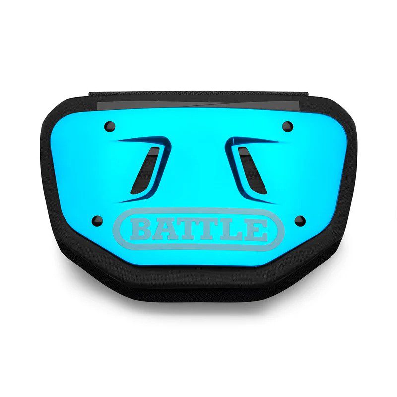 Battle Football Backplate Chrome (Bleu)
